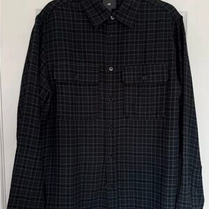 H&M Dark Green Plaid Shirt